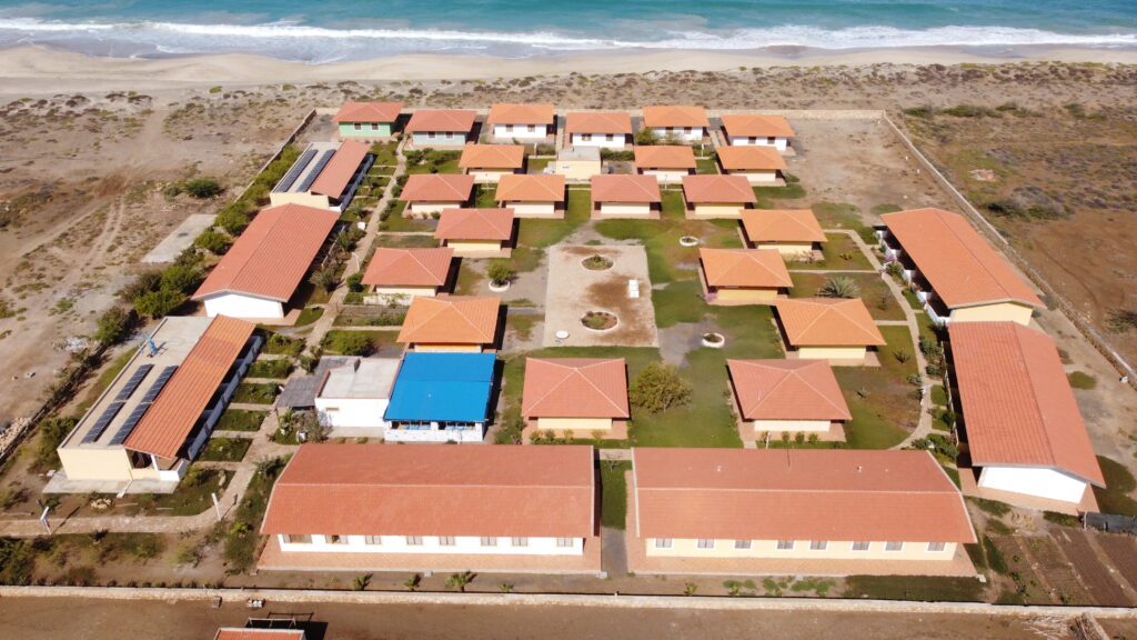 Villa Maris Ecolodge, vista aerea con la spiaggia e l'oceano